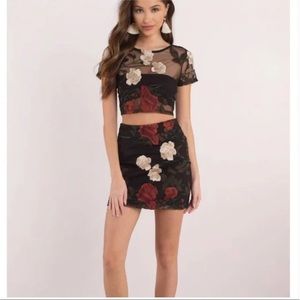 Tobi Summer Forever Black Floral Bodycon Set